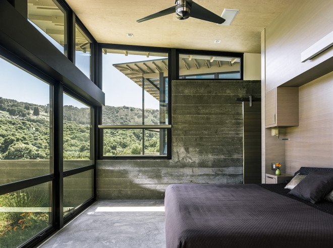 Butterfly House by Feldman Architecture, Santa Lucia Preserve house, eco-friendly butterly house, Butterfly roof architecture, artful rainwater design,
