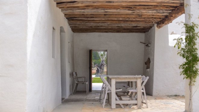 Angela Molina, Can Basso, Can Basso Ibiza, Ibiza finca, Ibiza farmhouse, renovated farmhouse, renovated farmhouse Ibiza, green renovations, rainwater collection, daylighting, natural ventilation, remodeled home, green remodel in Ibiza, Francis Dimmers,