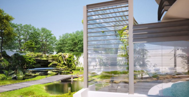 Circle House, Razvan Barsan + Partners, Romania, circular house, green architecture, concrete, swimming pool, greenhouse, marine creature, biomimicry, nature inspired, natural light