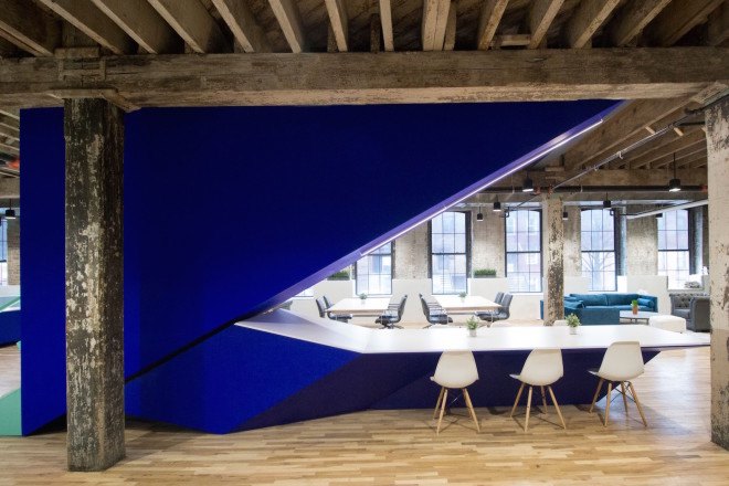 Coworkrs Brooklyn, Coworkrs Gowanus, Gowanus co-working space, Brooklyn co-working space, converted warehouse in Brooklyn, adaptive reuse projects in Brooklyn, Coworkrs by Leeser Architecture