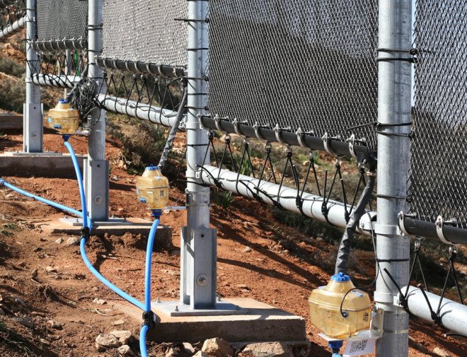 fog harvesting, fog, fog catcher, dar si hamad, Weather, Technology, "water collection", water, Water Africa, Drought, drought and climate change, WasserStiftung, Morocco, biggest fog harvesting installation, largest fog harvesting installation