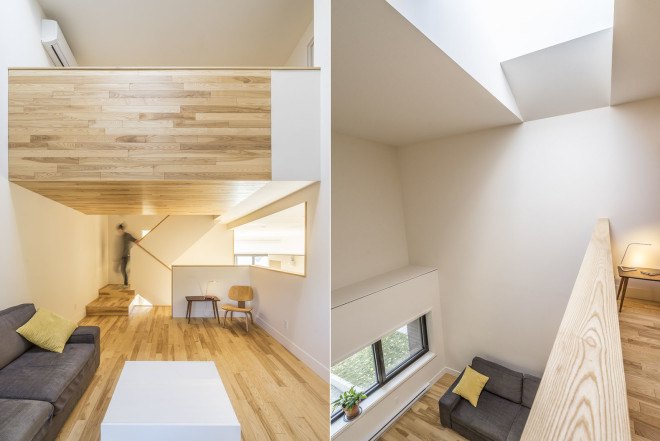 Des Écailles, Montreal, L. McComber, cedar siding, brick, home office, cedar, green architecture