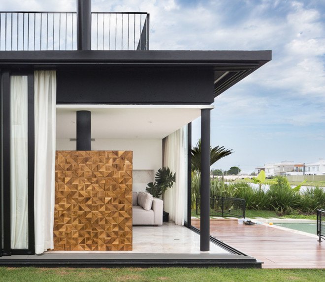 Enseada House , Arquitetura Nacional, vacation house, beach house, green architecture, Brazil, Brazilian architects, concrete, wood, natural light