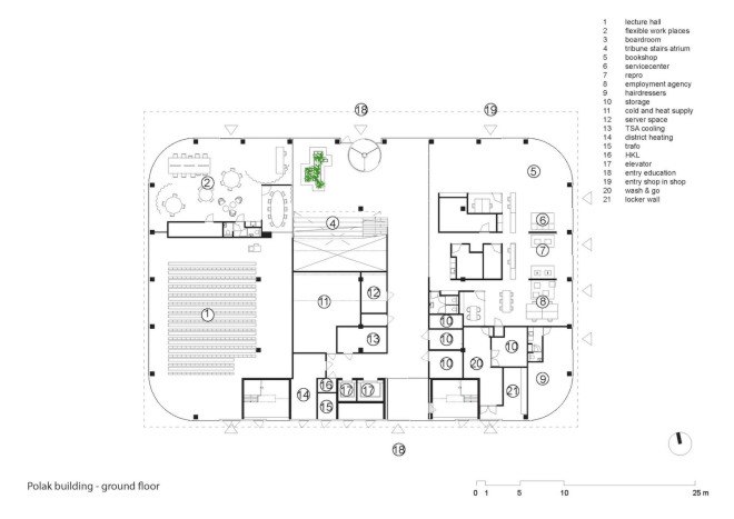 Erasmus University Polak building by Paul de Ruiter Architects, Erasmus University Polak building, the netherlands sustainable campus, sustainable campus design,