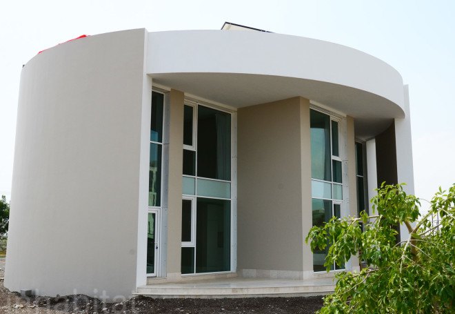 ECOHAUS, Oman, GUtech, cylindrical home, compressed earth brick home, earth brick home in Oman, round home in Oman, House in a House, Oman ECOHAUS by GUtech, green design Oman, green homes in Oman, naturally cool home Oman, sustainable design Oman, vernacular earth home Oman