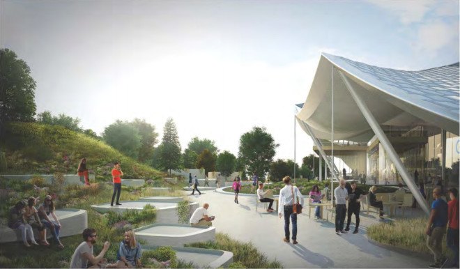 google, big, bjarke ingels group, heatherwick studio, thomas heatherwick, mountain view california, google hq, google headquarters, googleplex, bicycles, google bike-friendly, google bike parking, google campus