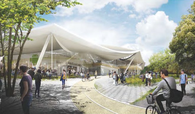 google, big, bjarke ingels group, heatherwick studio, thomas heatherwick, mountain view california, google hq, google headquarters, googleplex, bicycles, google bike-friendly, google bike parking, google campus