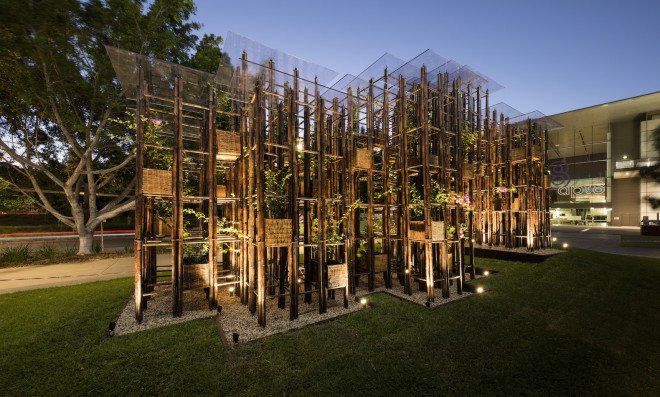 Green Ladder by Vo Trong Nghia Architects, bamboo architecture by Vo Trong Nghia Architects, Sherman Contemporary Art Foundation, Fugitive Structures by Sherman Contemporary Art Foundation
