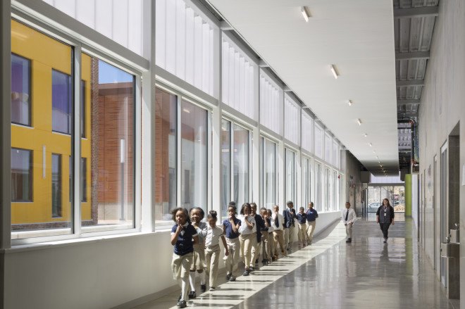 Henderson-Hopkins School by Rogers Partners, Henderson-Hopkins School design, Rogers Partners in Baltimore, Henderson-Hopkins in East Baltimore, Henderson-Hopkins urban revitalization, sustainable school in baltimore, Baltimore City Green Building Standards 3-Star certification project, Baltimore City Green Building Standards projects