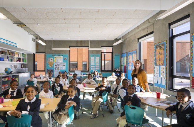 Henderson-Hopkins School by Rogers Partners, Henderson-Hopkins School design, Rogers Partners in Baltimore, Henderson-Hopkins in East Baltimore, Henderson-Hopkins urban revitalization, sustainable school in baltimore, Baltimore City Green Building Standards 3-Star certification project, Baltimore City Green Building Standards projects