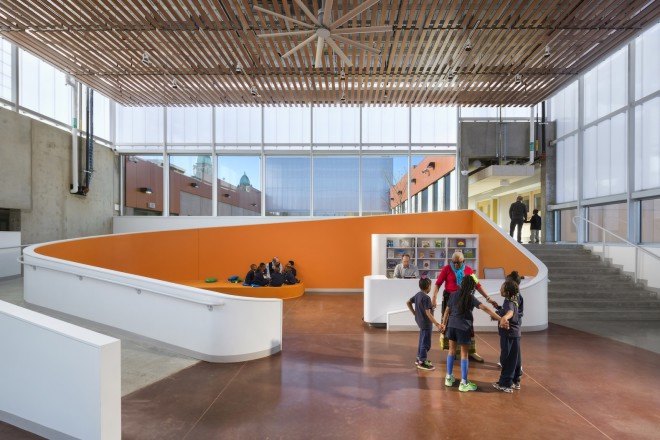 Henderson-Hopkins School by Rogers Partners, Henderson-Hopkins School design, Rogers Partners in Baltimore, Henderson-Hopkins in East Baltimore, Henderson-Hopkins urban revitalization, sustainable school in baltimore, Baltimore City Green Building Standards 3-Star certification project, Baltimore City Green Building Standards projects