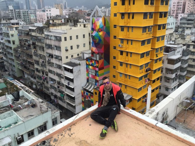 HKWalls Street Art Festival, Hong Kong, Okuda San Miguel, street art, temporary art, green design, urban design, murals