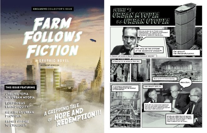 lemay, metals in construction, metlife building, graphic novel, comic book, architectural design proposal, design proposal, architectural design contest, manhattan, peanuts cartoon