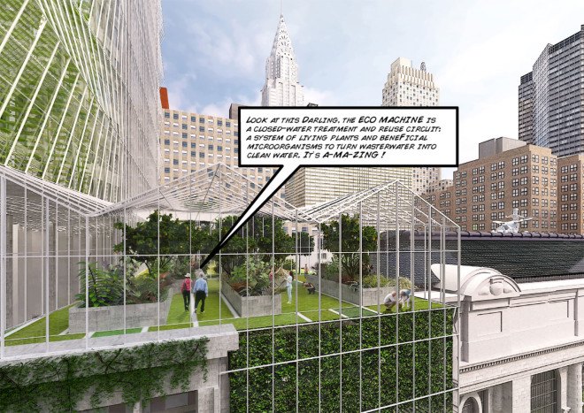 lemay, metals in construction, metlife building, graphic novel, comic book, architectural design proposal, design proposal, architectural design contest, manhattan, peanuts cartoon