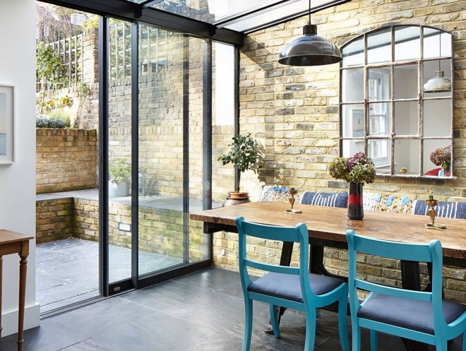 HÛT Architecture, Mile End Terrace, green extension, Victorian extension, London, glass facade, green renovation, green architecture, extension