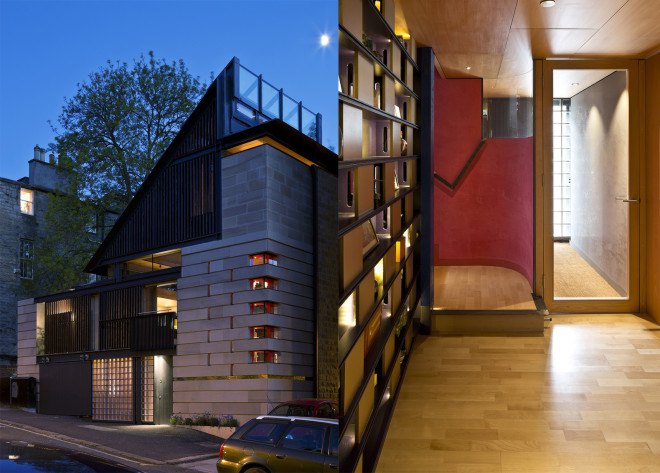 homes architects build for themselves, New Town World Heritage Site Edinburgh, Murphy House Edinburgh, solar powered architecture Edinburgh, sustainable architecture Edinburgh, Murphy House by Richard Murphy Architects
