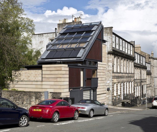 homes architects build for themselves, New Town World Heritage Site Edinburgh, Murphy House Edinburgh, solar powered architecture Edinburgh, sustainable architecture Edinburgh, Murphy House by Richard Murphy Architects