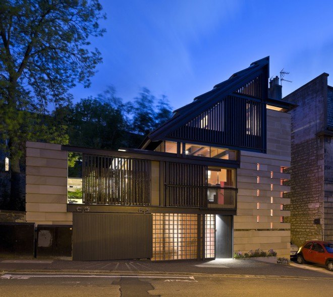 homes architects build for themselves, New Town World Heritage Site Edinburgh, Murphy House Edinburgh, solar powered architecture Edinburgh, sustainable architecture Edinburgh, Murphy House by Richard Murphy Architects
