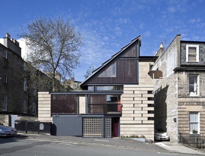 homes architects build for themselves, New Town World Heritage Site Edinburgh, Murphy House Edinburgh, solar powered architecture Edinburgh, sustainable architecture Edinburgh, Murphy House by Richard Murphy Architects