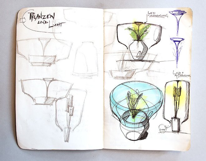 Mygdal Plantlamp, We Love Eames, design, plants, plants indoors, self-sustaining ecosystem, lighting, LED lighting, German design, design sketches, sketches