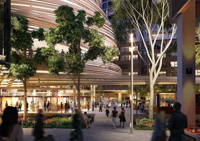 circular building, Darling library, Sydney, Kengo Kuma, green library, timber facade, timber, green architecture, makerspace, public buildings