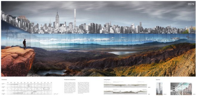 excavating central park, 2016 eVolo Skyscraper Competition winner, New York Horizon EVOLO, EVOLO skyscraper winner, Yitan Sun EVOLO, Jianshi Wu EVOLO