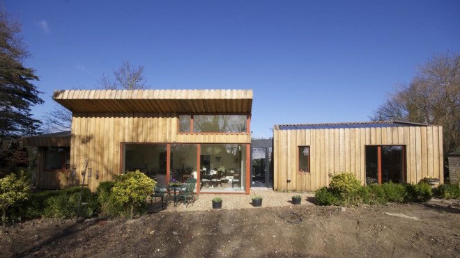 Pond House by forresterarchitects, Pond House in Norfolk Broads, Norfolk Broads architecture, Passivhaus houses, solar-powered passivhaus home