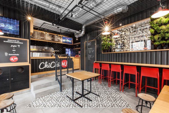repurposed shipping containers, shipping container architecture, shipping container restaurant, ChiChi 4U shipping container, Repurposed Shipping Container Restaurant by mode:lina, Poznan ChiChi 4U, Poznan shipping container restaurant