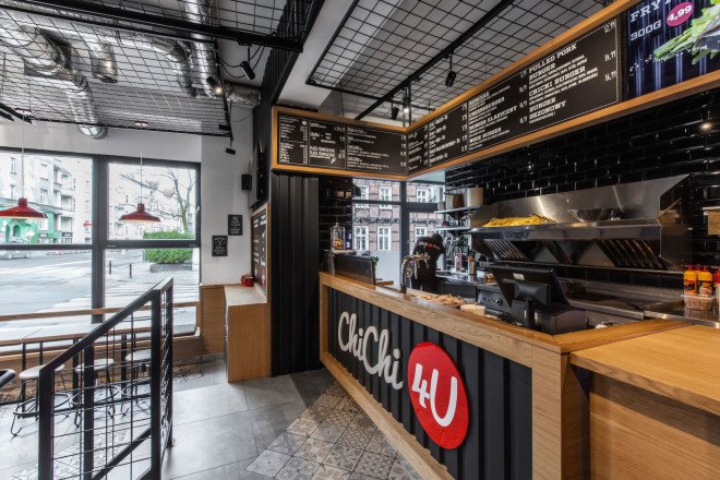 repurposed shipping containers, shipping container architecture, shipping container restaurant, ChiChi 4U shipping container, Repurposed Shipping Container Restaurant by mode:lina, Poznan ChiChi 4U, Poznan shipping container restaurant