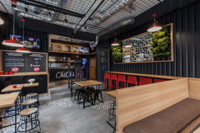 repurposed shipping containers, shipping container architecture, shipping container restaurant, ChiChi 4U shipping container, Repurposed Shipping Container Restaurant by mode:lina, Poznan ChiChi 4U, Poznan shipping container restaurant