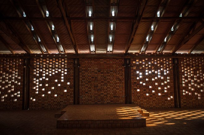 Ross Langdon Health Education Center, community center, Uganda, Ross Langdon, Studio FH Architects, eucalyptus wood, local building materials, green architecture