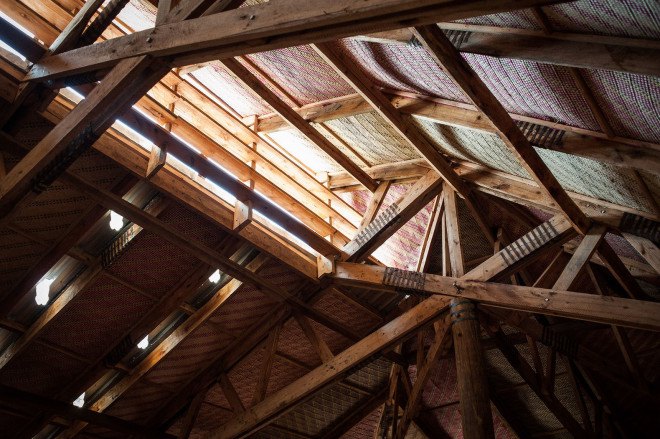 Ross Langdon Health Education Center, community center, Uganda, Ross Langdon, Studio FH Architects, eucalyptus wood, local building materials, green architecture
