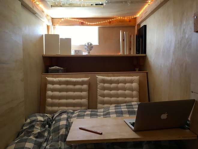 Pod, Peter Berkowitz, San Francisco, San Francisco housing, man lives in a box, box, San Francisco pod