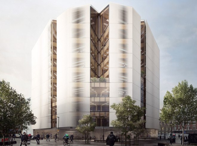 Waugh Thistleton, timber structure, London, cross-laminated timber, glued laminated timber, glulam, green building materials, timber building, green architecture