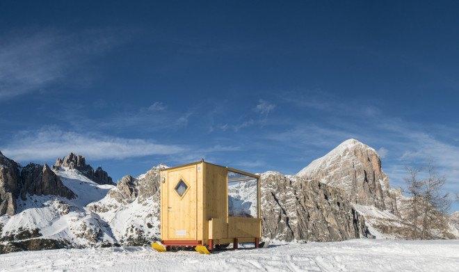 Starlight Room, Cortina, Rifugio Col Gallina, Raniero Campigotto, Starlight Room by Raniero Campigotto, alpine hotel room