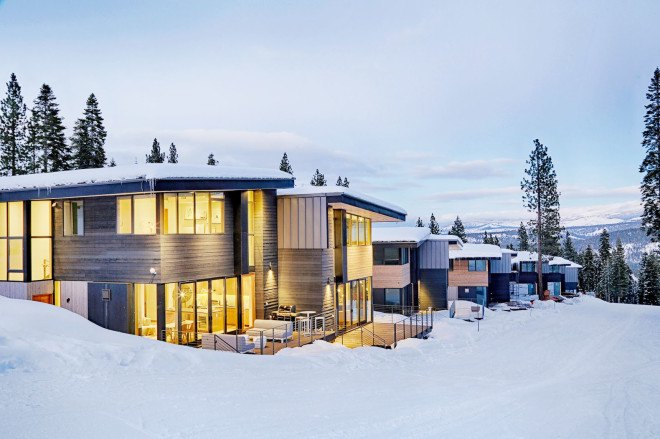 Mountainside at Northstar, Stellar Townhomes, Bohlin Cywinski Jackson, Lake Tahoe, eco-resort, luxury resort, energy-efficient resort, mountain house, natural building materials, ski resort, green architecture