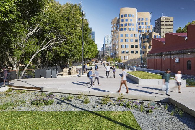 The Goods Line, The Goods Line landscape architecture, The Goods Line by ASPECT Studios, Sydney elevated park, Sydney High Line, High Line is Australia, Sydney urban design