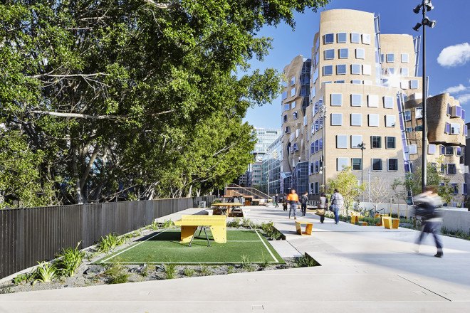 The Goods Line, The Goods Line landscape architecture, The Goods Line by ASPECT Studios, Sydney elevated park, Sydney High Line, High Line is Australia, Sydney urban design