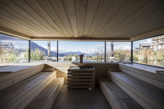 Valentinerhof hotel, noa* network of architecture, green hotel natural materials, traditional building techniques, infinity pool, swimming pool, spa center, wellness center, green architecture