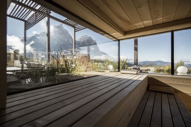 Valentinerhof hotel, noa* network of architecture, green hotel natural materials, traditional building techniques, infinity pool, swimming pool, spa center, wellness center, green architecture