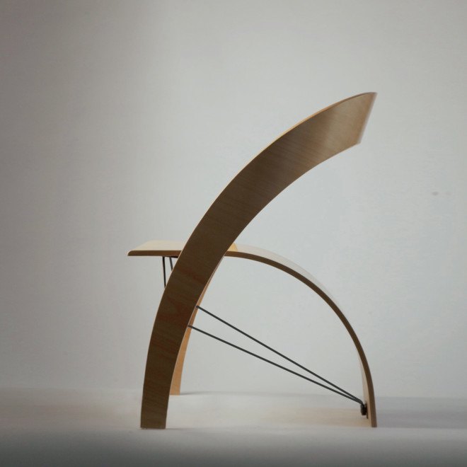 Counterpoise plywood chair, Counterpoise chair, balanced chair, plywood chair, plywood furniture, Counterpoise by Kaptura de Aer, plywood furniture, reader submission,