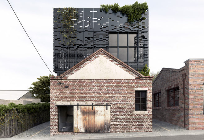 DKO, Melbourne, heritage building, green renovation, 3 Waterloo St, listed building, brick facade, cross ventilation, metal facade, natural light, floating architecture, floating building