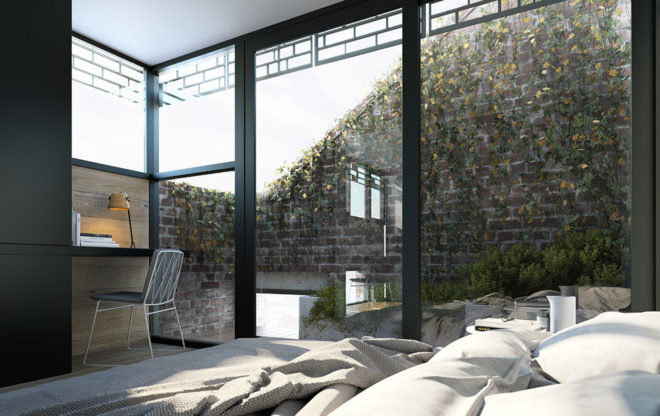 DKO, Melbourne, heritage building, green renovation, 3 Waterloo St, listed building, brick facade, cross ventilation, metal facade, natural light, floating architecture, floating building