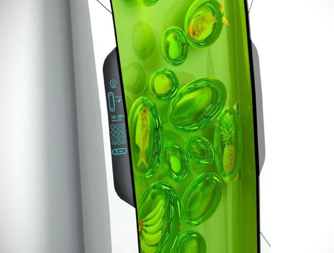 Bio Robo0t Refrigerator by Yuriy Dmitriev, Bio Robot Refrigerator, Yuriy Dmitriev, Electrolux Design Lab, Electrolux Design Lab finalist, gel, gel refrigerator, refrigerator of the future, futuristic refrigerator