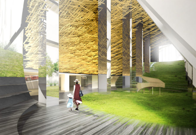 Kengo Kuma, Alberni by Kuma, Vancouver, green tower, mixed-use tower, mixed-use development, glass facade, anodized aluminium, green architecture, Japanese garden, green architecture