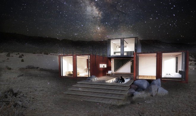 Canon City Container Cabin, Brad Tomecek, container homes, glazed container cabin, Colorado container cabin, container cabin reflects southern colorado sky, Tomecek Studio