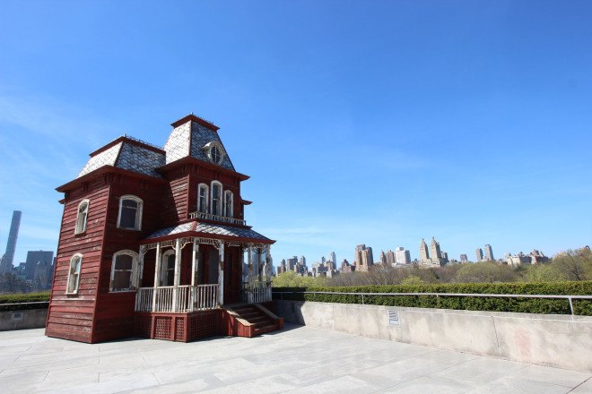 Met roof garden, metropolitan museum of art, psychobarn, psycho barn, met roof, met museum, cornelia parker, recycled materials, green art, green design