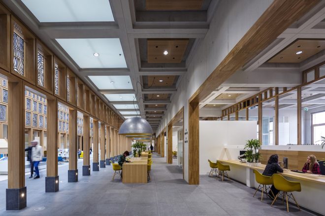 Deventer City Hall architecture, BREEAM Excellent Dutch architecture, sustainable dutch architecture, Deventer City Hall by Neutelings Riedijk Architects, city hall architecture, sustainable municipal architecture