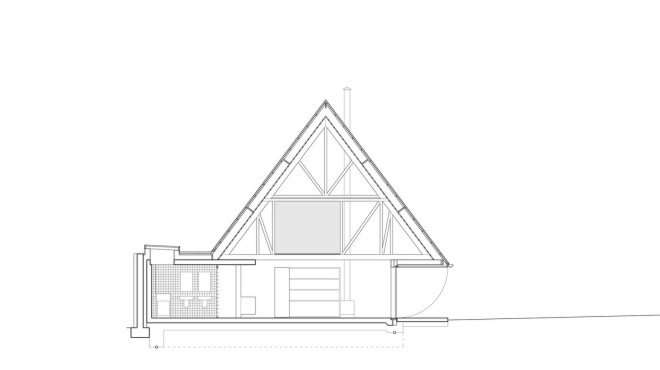 Disneyland house, France, retirement home, mountain home, pitched roof, gabled roof, timber house, GENS: Association Libérale d'Architecture, timber architecture, green architecture, natural light