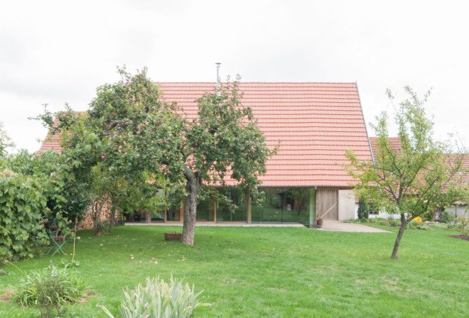 Disneyland house, France, retirement home, mountain home, pitched roof, gabled roof, timber house, GENS: Association Libérale d'Architecture, timber architecture, green architecture, natural light